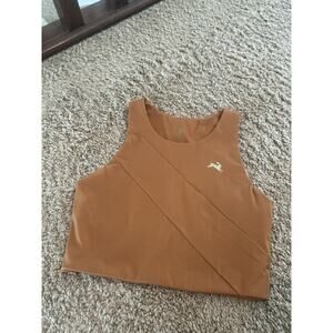 Tracksmith Bell Lap Top Women’s Size Small Burnt Orange Caramel Running Worn 2x